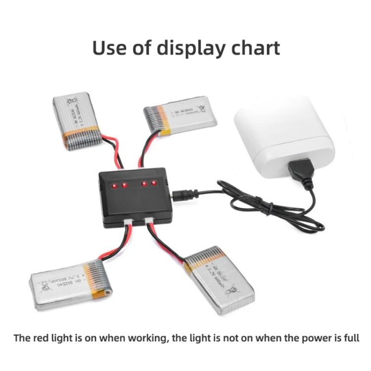 One To Four 3.7V Lithium Battery Aircraft USB Charger, One To Four