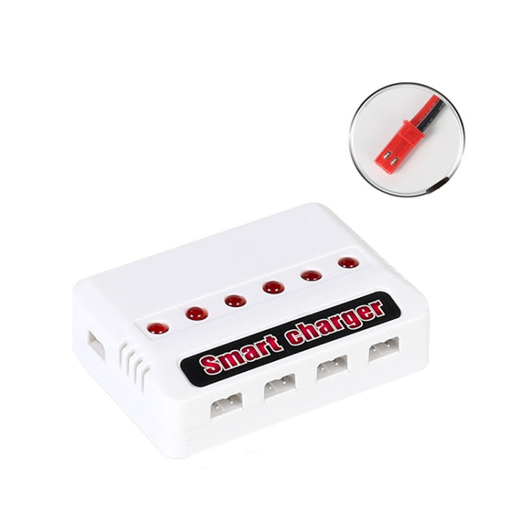 One To Six 3.7V Lithium Battery Drone USB Charger, White XH2.54 Port, White JST Port, White XH4.0 Port, Green XH2.54 Port, Green JST Port, Green XH4.0 Port