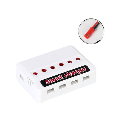 One To Six 3.7V Lithium Battery Drone USB Charger, White XH2.54 Port, White JST Port, White XH4.0 Port, Green XH2.54 Port, Green JST Port, Green XH4.0 Port