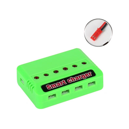 One To Six 3.7V Lithium Battery Drone USB Charger, White XH2.54 Port, White JST Port, White XH4.0 Port, Green XH2.54 Port, Green JST Port, Green XH4.0 Port