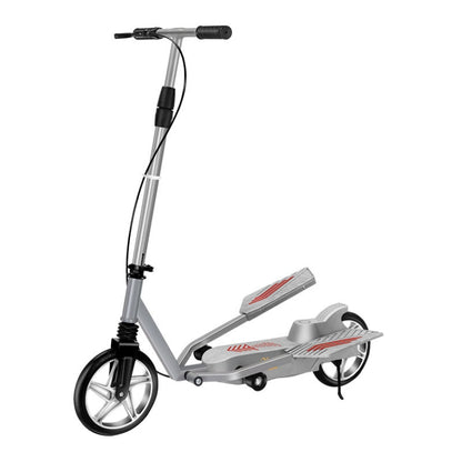 Adult Scooter Two-wheel Mobility Scooter Double Wing Pedal Bike, Standard Silver, Standard Black, Folding Black, Folding Silver