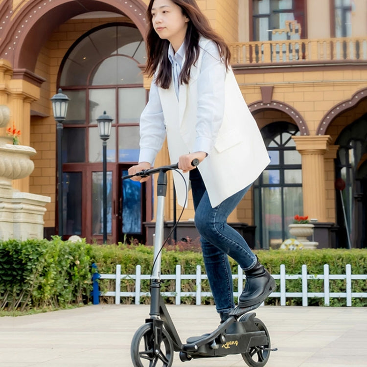 Adult Scooter Two-wheel Mobility Scooter Double Wing Pedal Bike, Standard Silver, Standard Black, Folding Black, Folding Silver