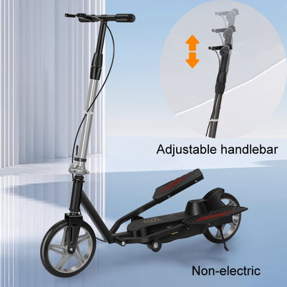 Adult Scooter Two-wheel Mobility Scooter Double Wing Pedal Bike, Standard Silver, Standard Black, Folding Black, Folding Silver