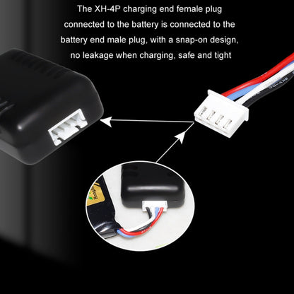 11.1V 2A 3S Output Protection Lithium Battery USB Charger With Light, XH/4P Plug