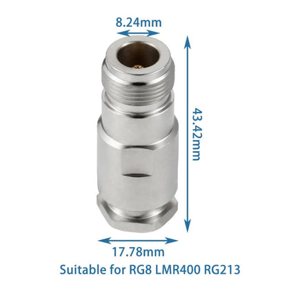 N Female Crimp RF Connector For RG8 / LMR400 / RG213 Cable, N Female Crimp