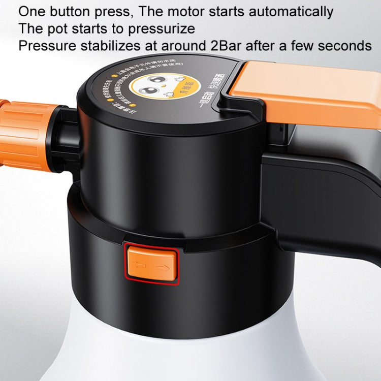 2L Car Wash Electric Foam Sprayer Rechargeable Pressurized PA Pot Electric Booster Sprayer