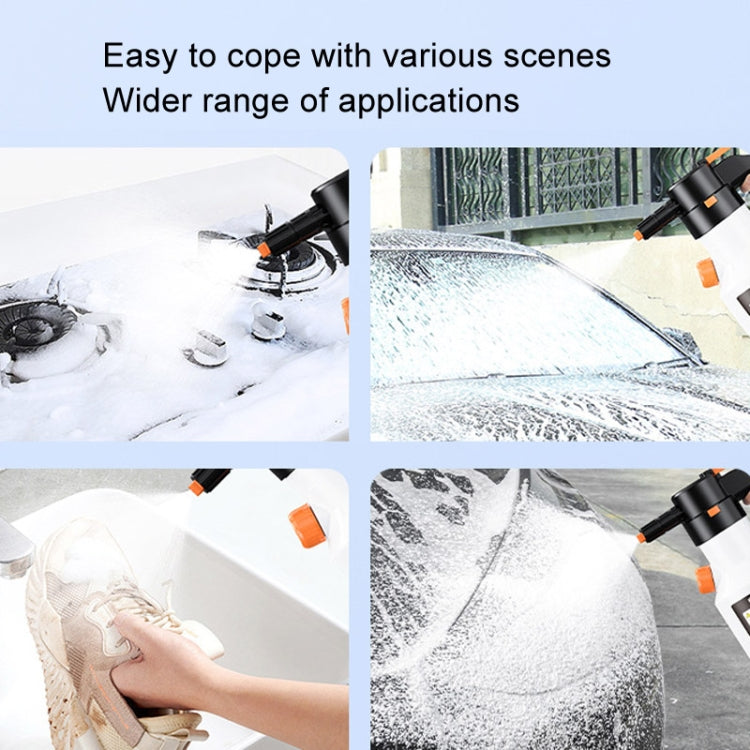 2L Car Wash Electric Foam Sprayer Rechargeable Pressurized PA Pot Electric Booster Sprayer