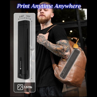 Phomemo TP83-BK Wireless Tattoo Stencil Printer With 10pcs Transfer Paper
