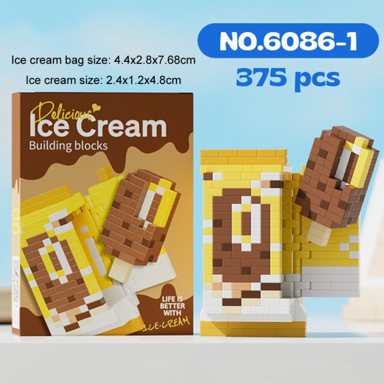 Childhood Memory Ice-Cream Series Micro-Particle Building Block Toys Birthday Gift, 6086-1 Lez, 6086-2 Little Pudding, 6086-3 Little Snowman, 6086-4 Milk Brick, 6086-6 Snow Lotus, 6086-7 Tricolor Cup, 6086-9 Thousand Layers Snow