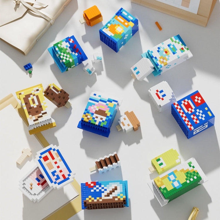 Childhood Memory Ice-Cream Series Micro-Particle Building Block Toys Birthday Gift, 6086-1 Lez, 6086-2 Little Pudding, 6086-3 Little Snowman, 6086-4 Milk Brick, 6086-6 Snow Lotus, 6086-7 Tricolor Cup, 6086-9 Thousand Layers Snow