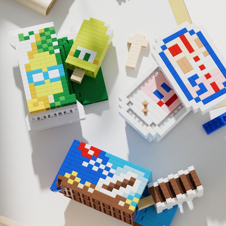 Childhood Memory Ice-Cream Series Micro-Particle Building Block Toys Birthday Gift, 6086-1 Lez, 6086-2 Little Pudding, 6086-3 Little Snowman, 6086-4 Milk Brick, 6086-6 Snow Lotus, 6086-7 Tricolor Cup, 6086-9 Thousand Layers Snow