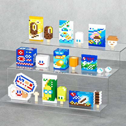 Childhood Memory Ice-Cream Series Micro-Particle Building Block Toys Birthday Gift, 6086-1 Lez, 6086-2 Little Pudding, 6086-3 Little Snowman, 6086-4 Milk Brick, 6086-6 Snow Lotus, 6086-7 Tricolor Cup, 6086-9 Thousand Layers Snow