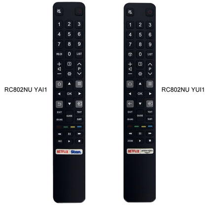 For TCL TV Intelligent Infrared Remote Control, RC802NU YAI1, RC802NU YUI1