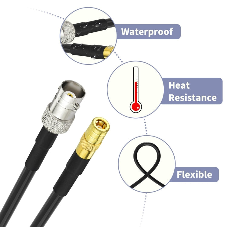 BNC Female To SMB Male RG174 Coaxial Cable, 10cm, 15cm, 20cm, 30cm