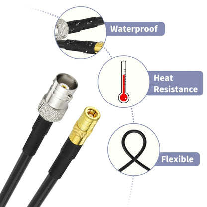BNC Female To SMB Male RG174 Coaxial Cable, 10cm, 15cm, 20cm, 30cm