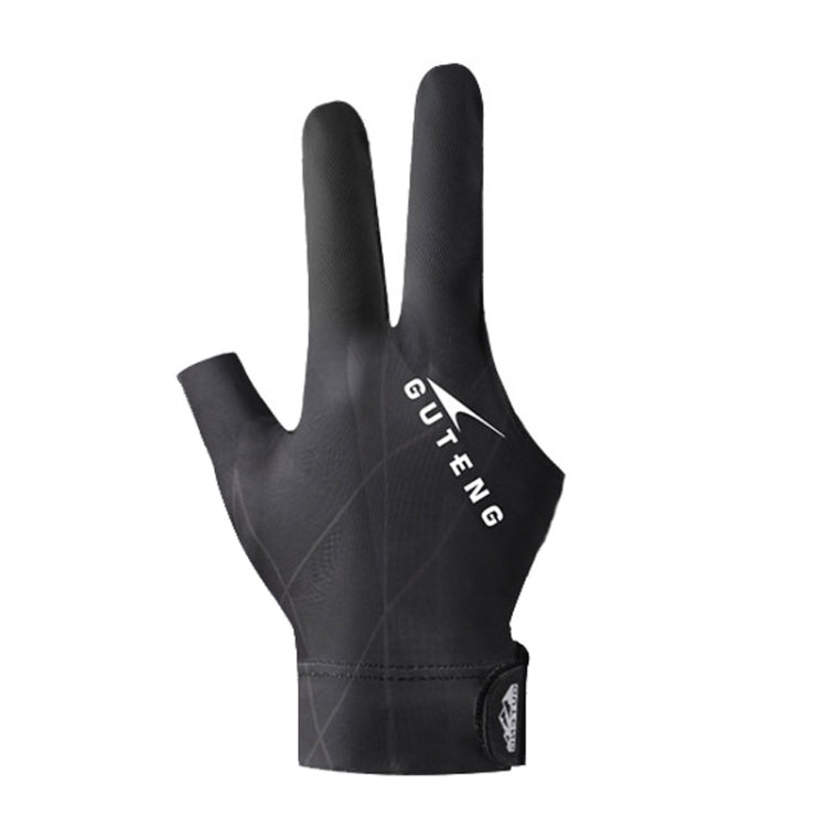 GUTENG Three Finger Thin Breathable Wear-Resistant Non-Slip Snooker Billiard Gloves, Left Hand Half Finger (Printed Red), Left Hand Half Finger (Printed Black), Left Hand Half Finger (Printed Blue), Left Hand Full Finger (Gray)