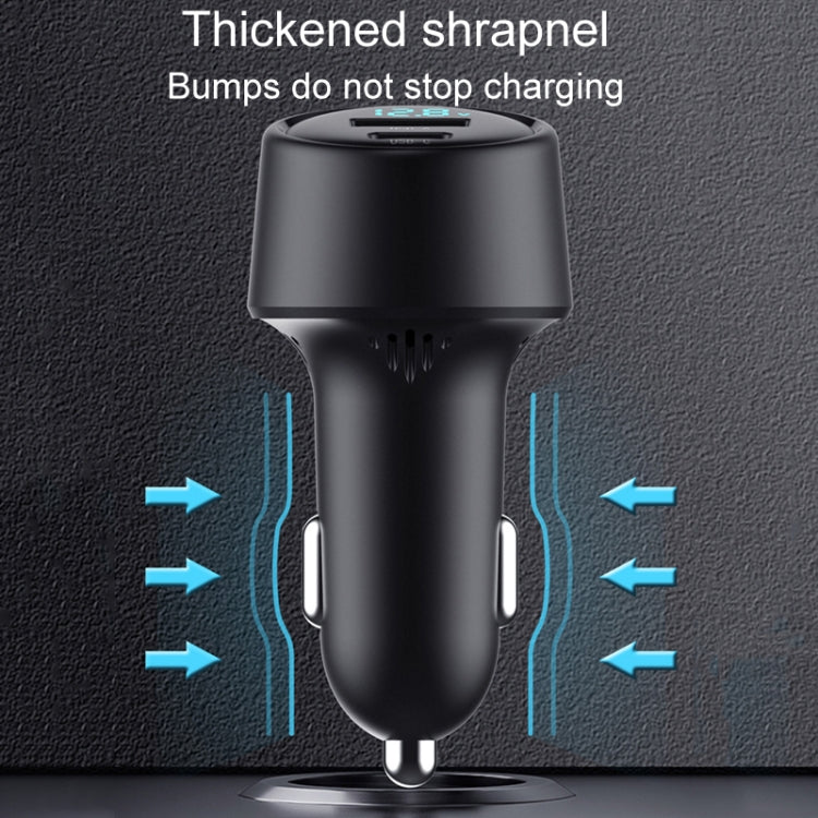 65W Dual Port A+C High Power Car Fast Charger Auto Cigarette Lighter, S-31