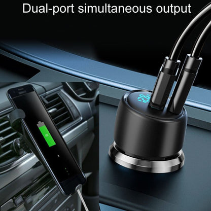 65W Dual Port A+C High Power Car Fast Charger Auto Cigarette Lighter, S-31