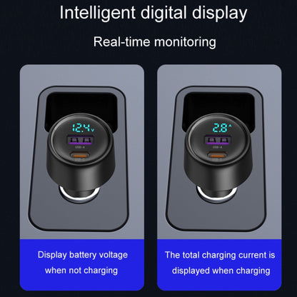 65W Dual Port A+C High Power Car Fast Charger Auto Cigarette Lighter, S-31