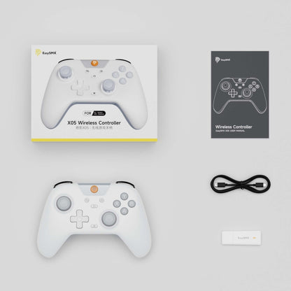 EasySMX X05 Wireless Gamepad Hall RGB Effect Controller For PC / Phone / Switch / Steam Deck, Green, White