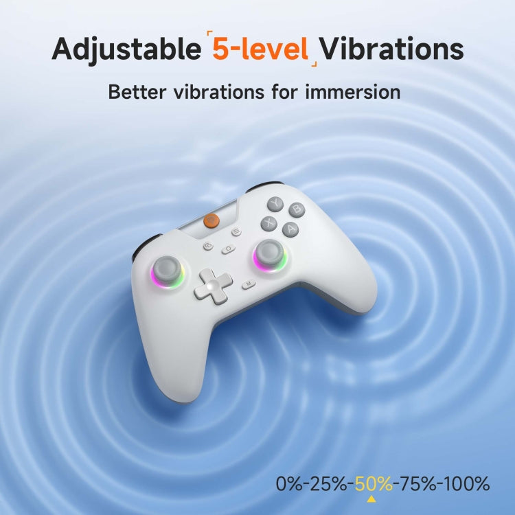 EasySMX X05 Wireless Gamepad Hall RGB Effect Controller For PC / Phone / Switch / Steam Deck, Green, White