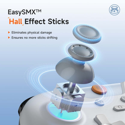 EasySMX X05 Wireless Gamepad Hall RGB Effect Controller For PC / Phone / Switch / Steam Deck, Green, White