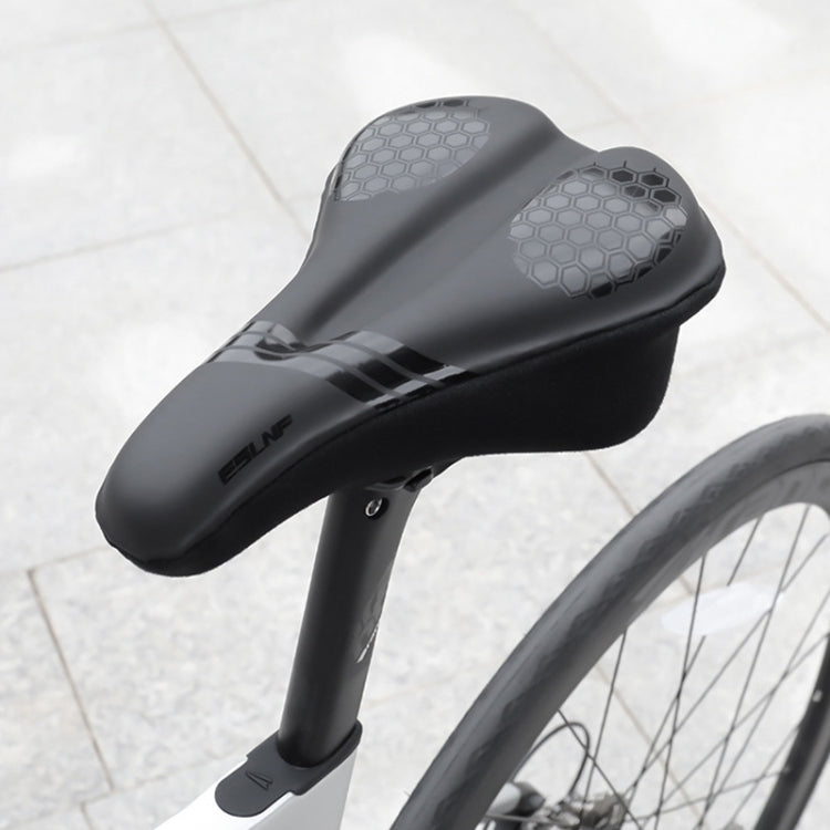 ESLNF Mountain Bike Saddle Cover Cycling Shock Absorbing Saddle Gear, Round Logo, Honeycomb
