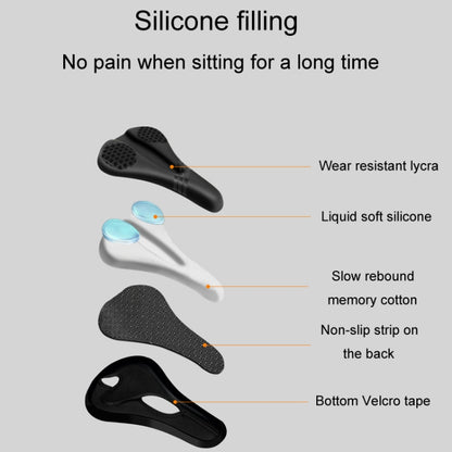 ESLNF Mountain Bike Saddle Cover Cycling Shock Absorbing Saddle Gear, Round Logo, Honeycomb