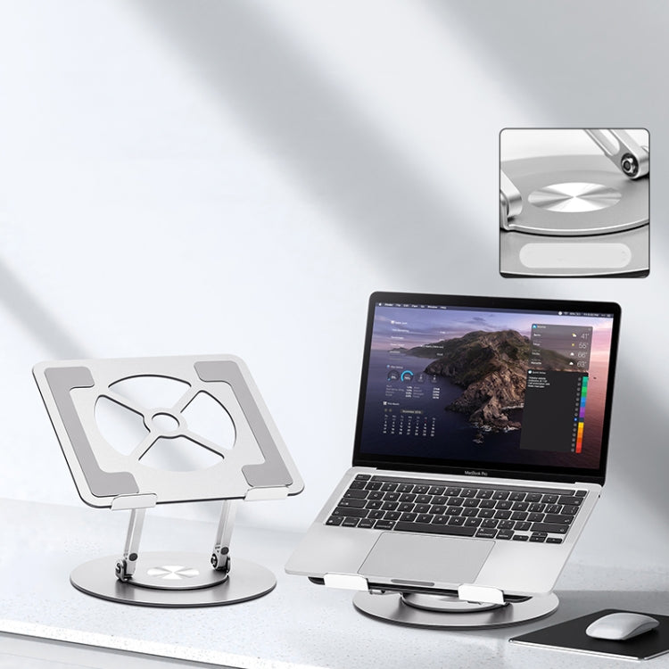 Aluminum Alloy Laptop Stand Notebook Riser with 360 Degree Rotating Base,, s11