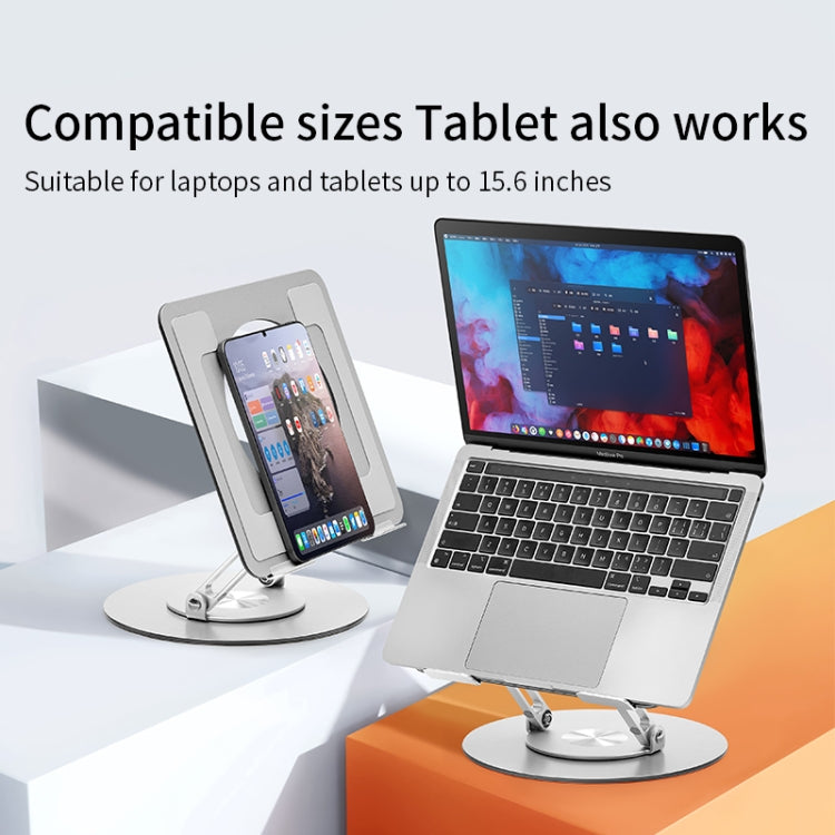 Aluminum Alloy Laptop Stand Notebook Riser with 360 Degree Rotating Base,, s11