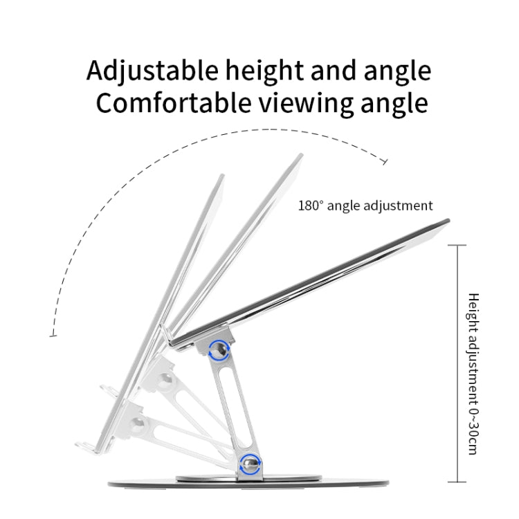 Aluminum Alloy Laptop Stand Notebook Riser with 360 Degree Rotating Base,, s11