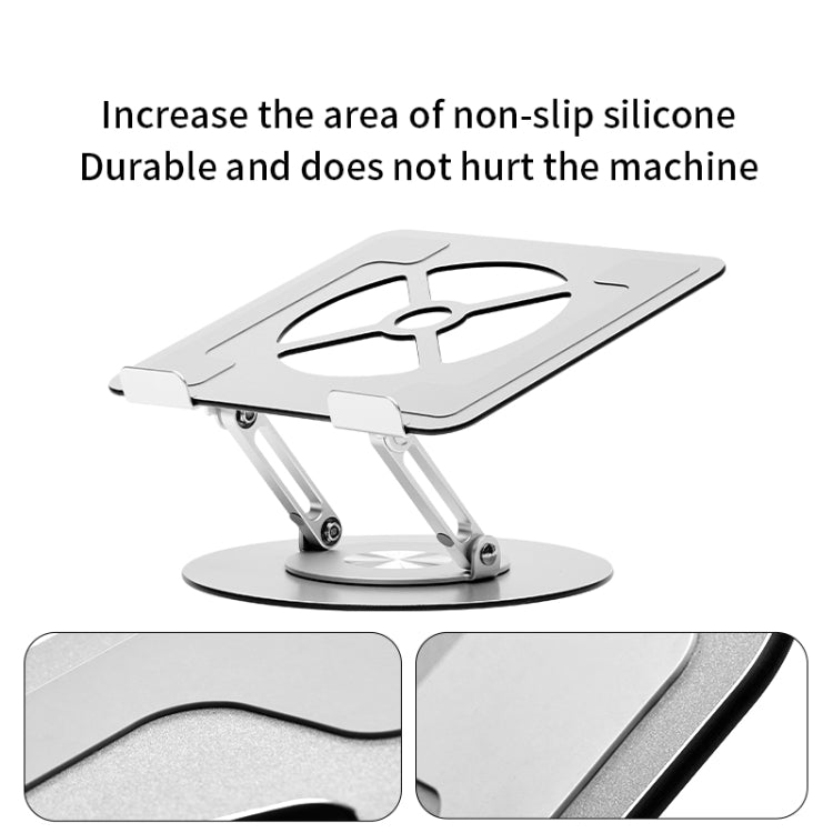 Aluminum Alloy Laptop Stand Notebook Riser with 360 Degree Rotating Base,, s11