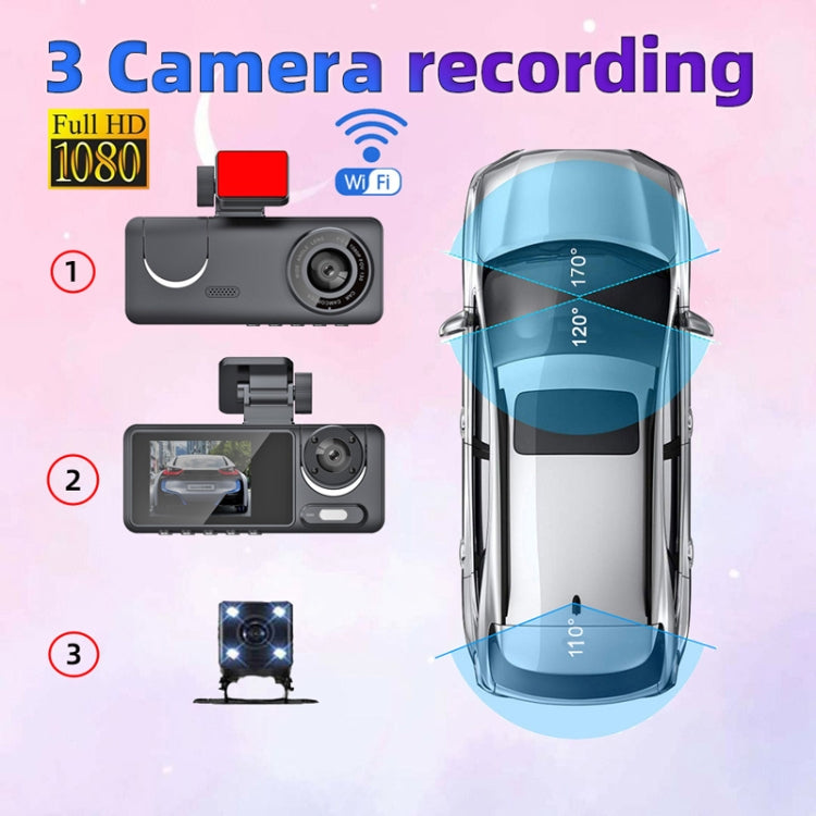 High-Definition Night Vision Driving Recorder, Dual Recording No WIFI, Triple Recording No WIFI, Triple Recording With WIFI Mobile Playback