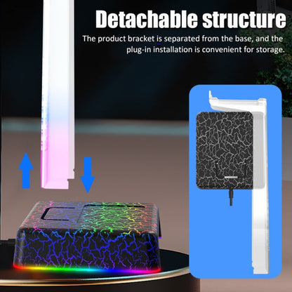 Z3 Cracked With 3USB Expansion Port Headphone Stand RGB Ambient Light Headphone Display Holder