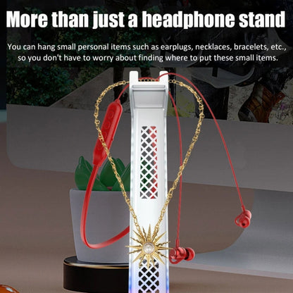 Z3 Cracked With 3USB Expansion Port Headphone Stand RGB Ambient Light Headphone Display Holder