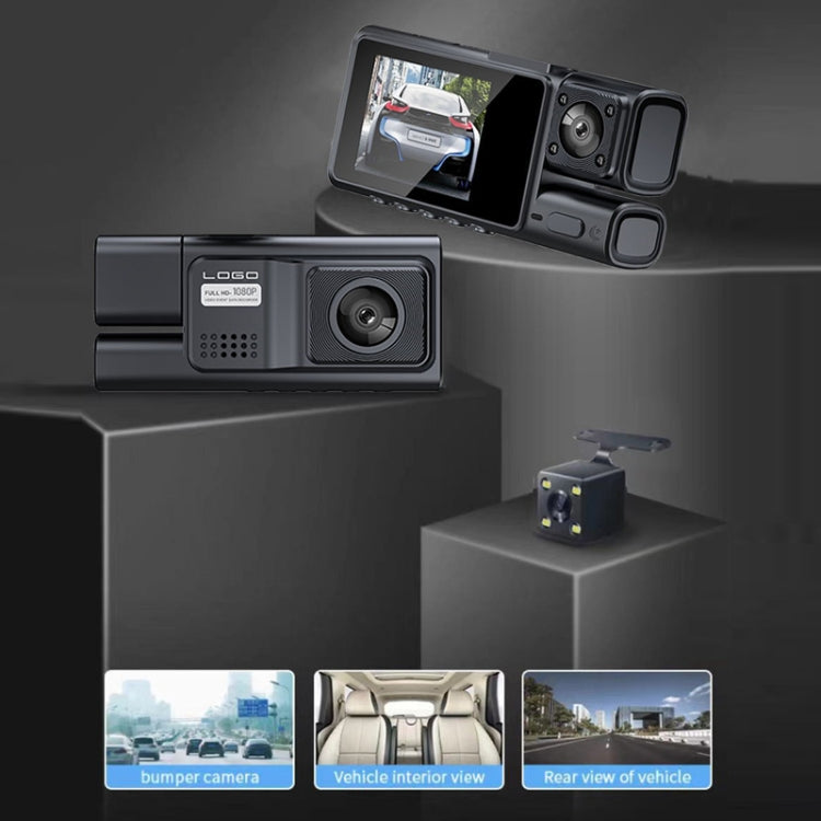 3 Lens HD 1080P Infrared Night Vision WIFI Mobile Phone Playback Driving Recorder