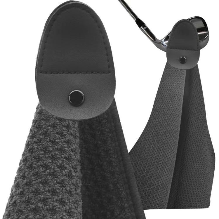 Magnetic Golf Towel Microfiber Waffle Pattern Golf Cleaning Towel, Black, Gray, White