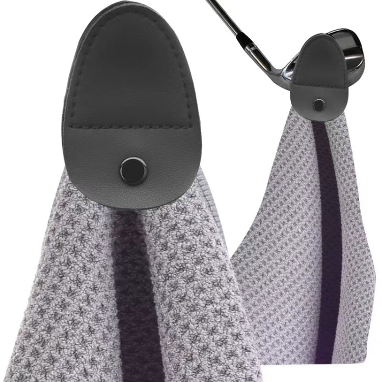 Magnetic Golf Towel Microfiber Waffle Pattern Golf Cleaning Towel, Black, Gray, White