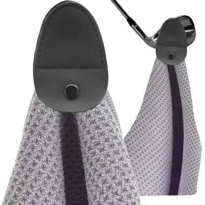 Magnetic Golf Towel Microfiber Waffle Pattern Golf Cleaning Towel, Black, Gray, White