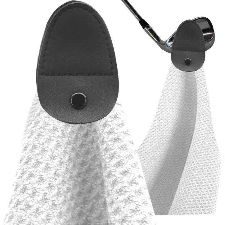 Magnetic Golf Towel Microfiber Waffle Pattern Golf Cleaning Towel, Black, Gray, White