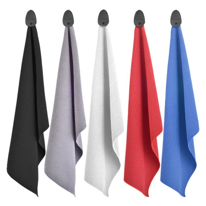 Magnetic Golf Towel Microfiber Waffle Pattern Golf Cleaning Towel, Black, Gray, White