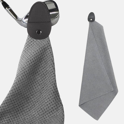 Magnetic Golf Towel Microfiber Waffle Pattern Golf Cleaning Towel, Black, Gray, White