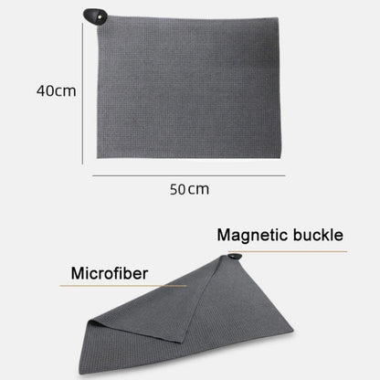 Magnetic Golf Towel Microfiber Waffle Pattern Golf Cleaning Towel, Black, Gray, White