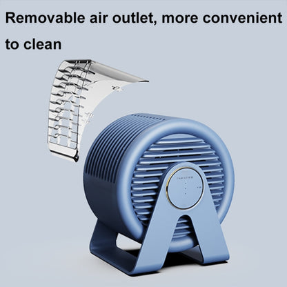 F7 Snail-shaped Desktop Mini Portable Bladeless Air Circulation Fan, F7 (White), F7 (Blue)