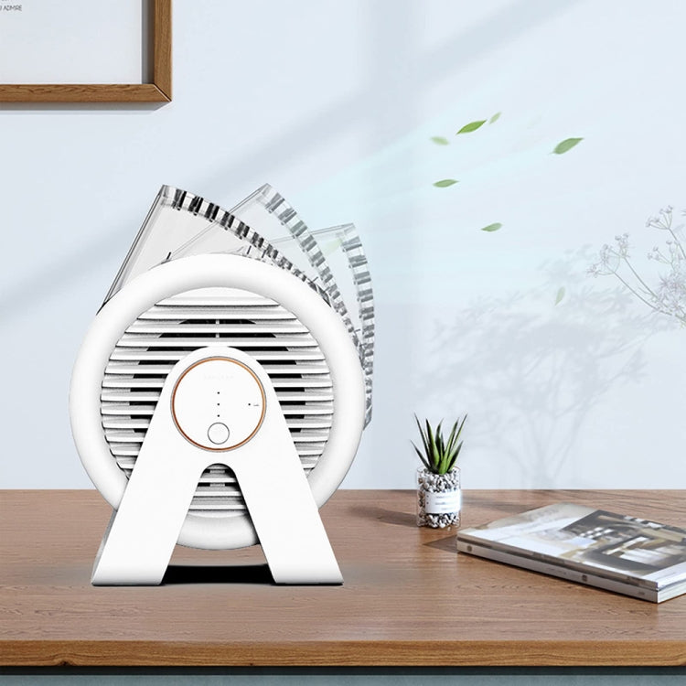 F7 Snail-shaped Desktop Mini Portable Bladeless Air Circulation Fan, F7 (White), F7 (Blue)