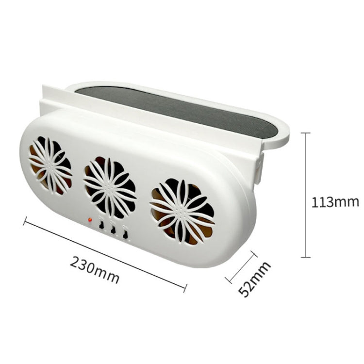 USB Plug-In Car Window Exhaust Fan Car Air Circulation Cooling Ventilation Fan, Solar White, Solar Black, White, Black