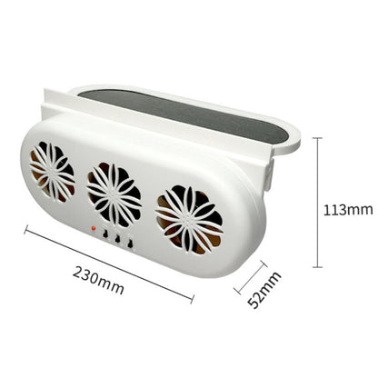USB Plug-In Car Window Exhaust Fan Car Air Circulation Cooling Ventilation Fan, Solar White, Solar Black, White, Black