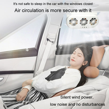 USB Plug-In Car Window Exhaust Fan Car Air Circulation Cooling Ventilation Fan, Solar White, Solar Black, White, Black