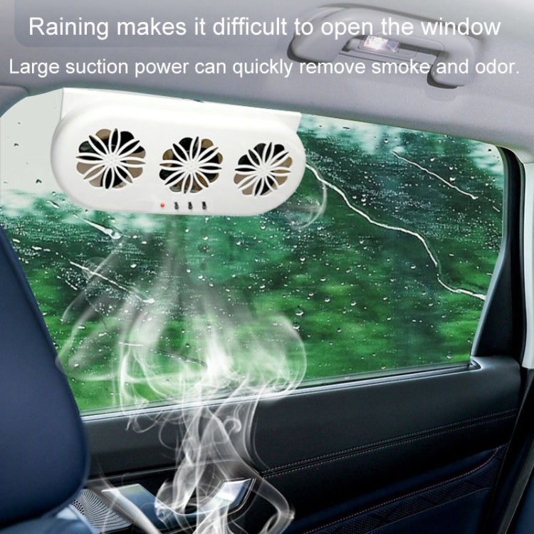 USB Plug-In Car Window Exhaust Fan Car Air Circulation Cooling Ventilation Fan, Solar White, Solar Black, White, Black