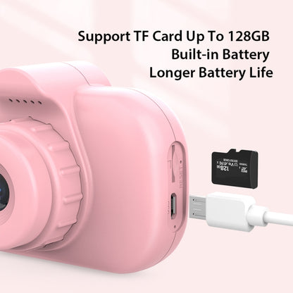 DC501 2.0-Inch 4X Zoom HD Digital Camera Mini Children Photography Camera, Pink, Blue, Blue+32G